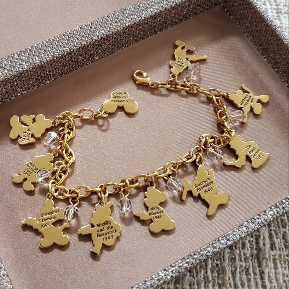 The Bradford Exchange Disney Mickey Mouse Through the Years Charm Bracelet - Picture 8 of 16